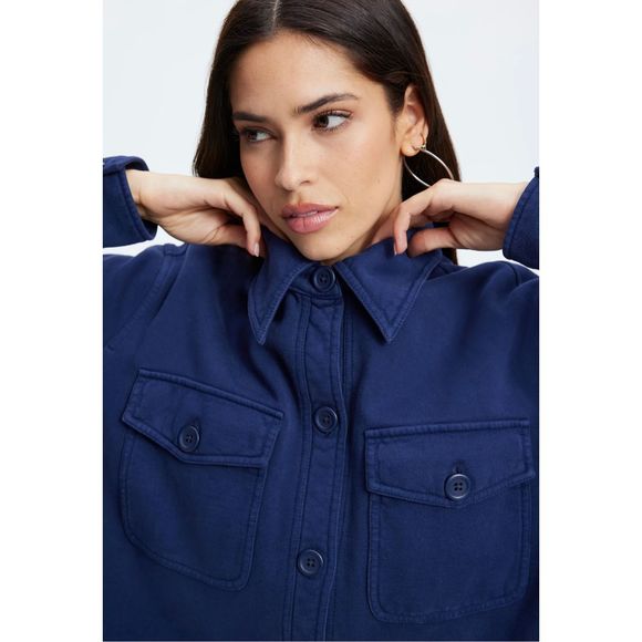 Good American Fleece Jacket in Blue Rinse Size 00/0 - Picture 3 of 14